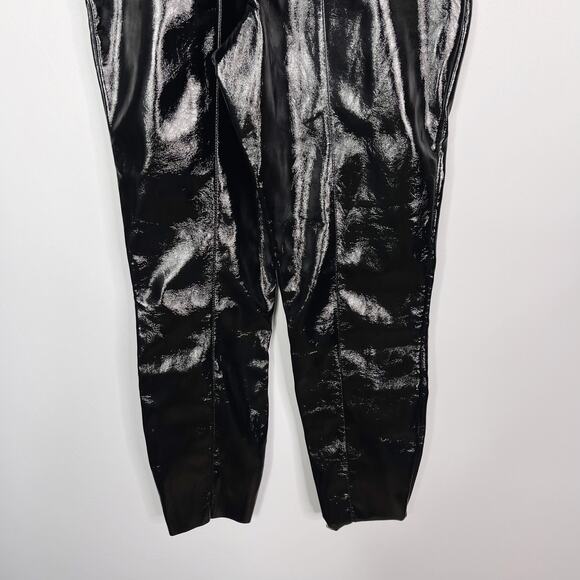 New ASOS Maternity 6 Black Faux Leather Pants Over The Belly High Waist Seamed - Picture 8 of 10
